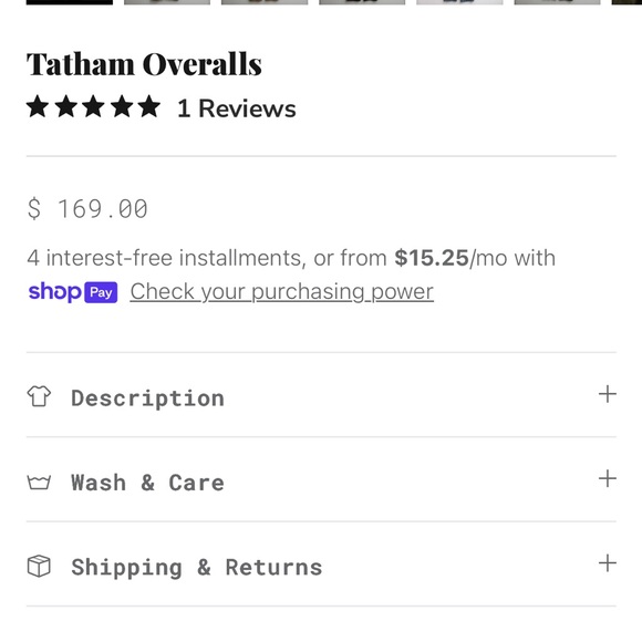 Brown Overalls - Picture 6 of 9